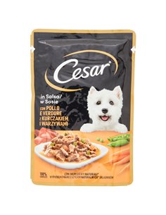 Alimento In Salsa Per Cani Con Pollo E Verdure