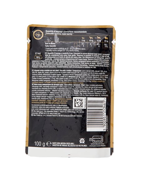 Alimento In Salsa Per Cani Con Pollo E Verdure