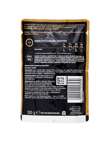 Alimento In Gelatina Per Cani Con Manzo E Verdure