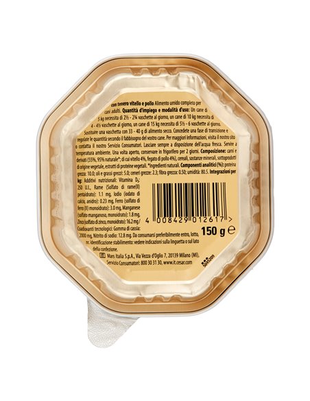 Paté Per Cani Con Vitello E Pollo