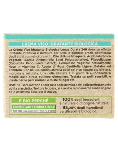 I Provenzali Crema viso 24h idratante bio
