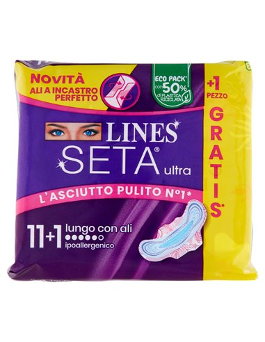Lines Seta Assorbenti ultra lungo con ali