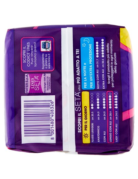 Lines Seta Assorbenti ultra lungo con ali