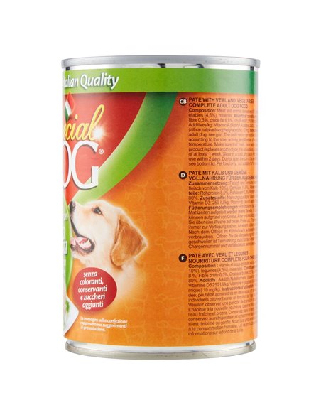 Paté Per Cani Con Vitello E Verdure