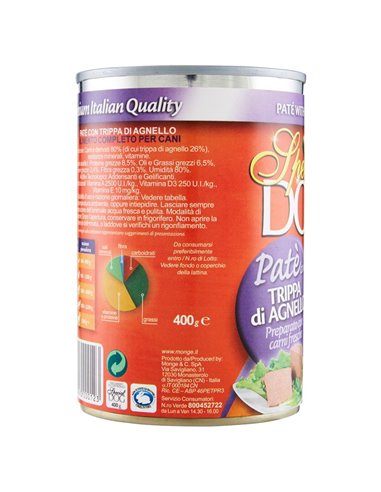 Paté Per Cani Con Trippa Di Agnello