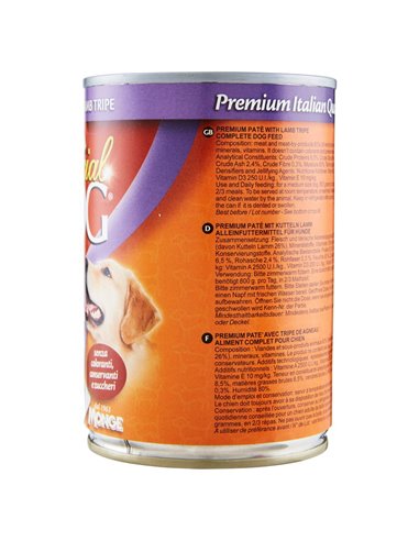 Paté Per Cani Con Trippa Di Agnello