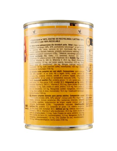 Cibo Umido Cane con Pollo e Carote