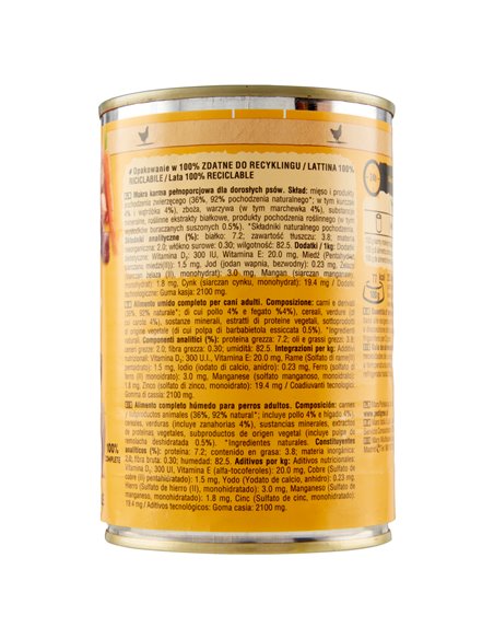 Cibo Umido Cane con Pollo e Carote