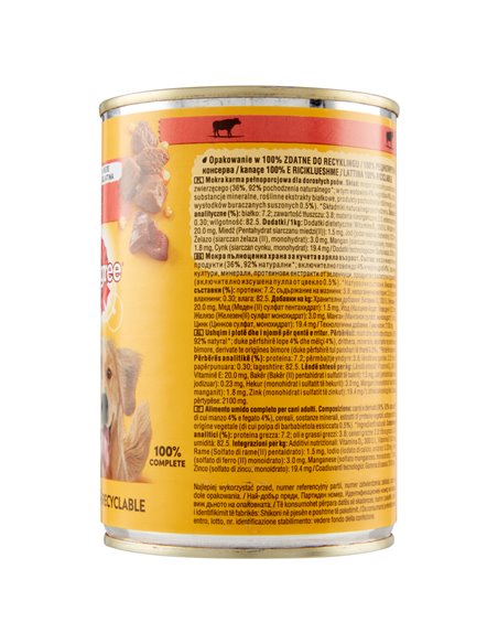 Cibo Umido Cane con Manzo