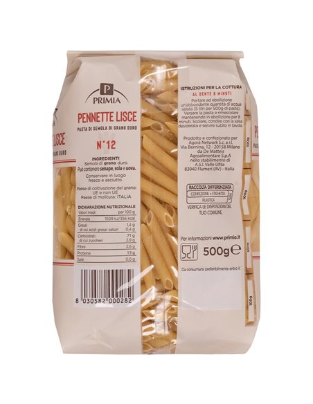 PRIMIA – Pennette lisce n.12