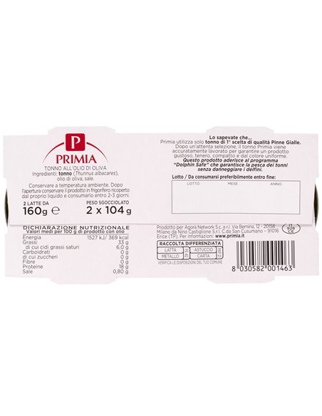 Tonno all'olio di oliva