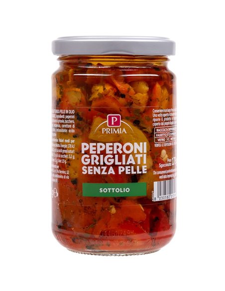 Peperoni grigliati senza pelle