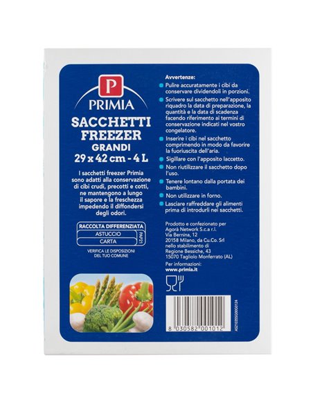 Sacchetti Freezer Grandi 29x42 Cm