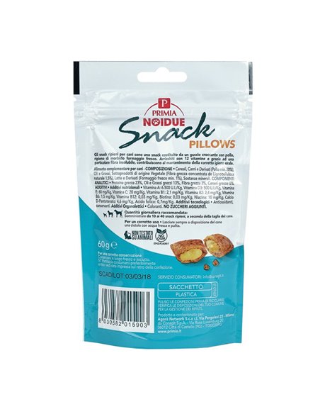Snack Pillows Per Cani Con Pollo E Formaggio