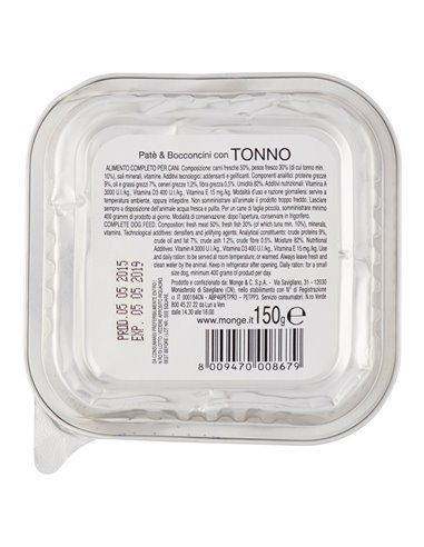 Paté & Bocconcini Per Cani Con Tonno