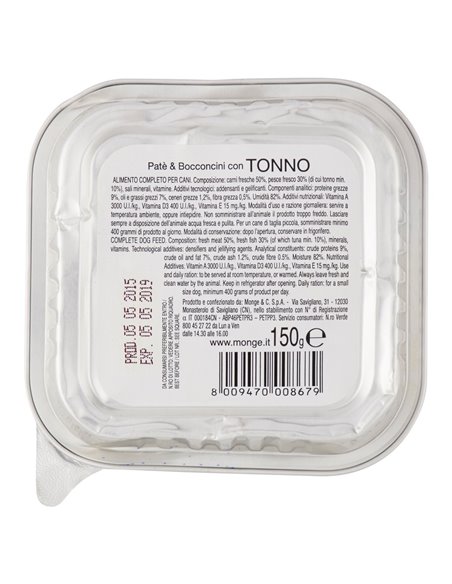 Paté & Bocconcini Per Cani Con Tonno