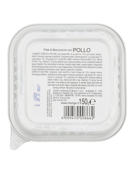 Paté & Bocconcini Per Cani Con Pollo