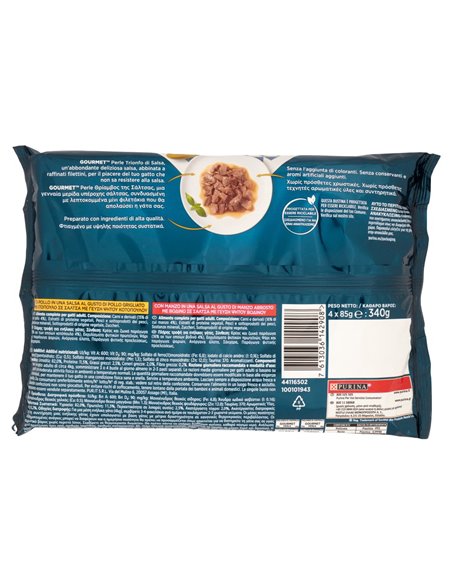 Trionfo Di Salsa Per Gatti Con Pollo, Con Manzo