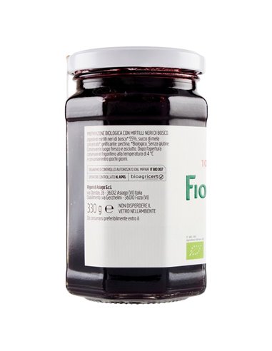 Confettura bio mirtilli neri di bosco