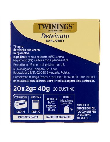Twinings DeTea Earl Grey Deteinato