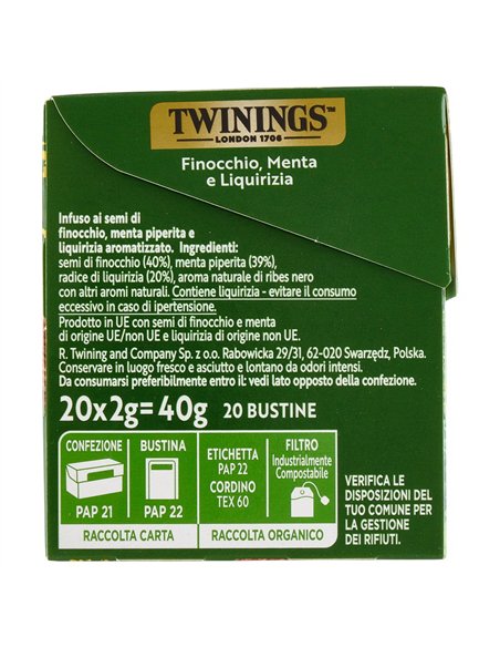 Infuso Aromatizzato Finocchio, Menta E Liquirizia