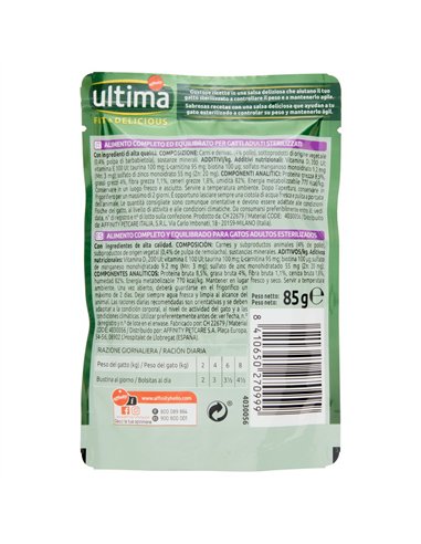Alimento Per Gatti Sterilizzati Con Pollo