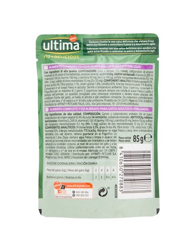 Alimento Per Gatti Sterilizzati Con Manzo