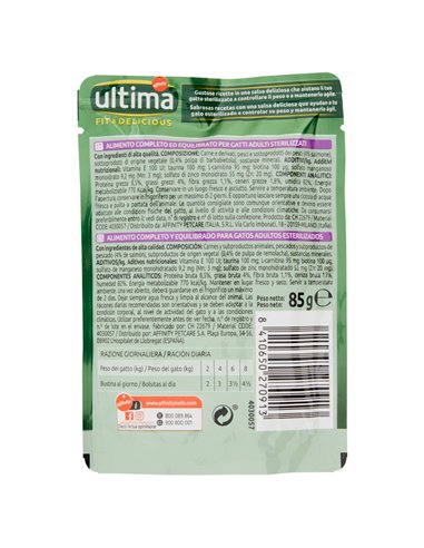 Alimento Per Gatti Sterilizzati Con Salmone