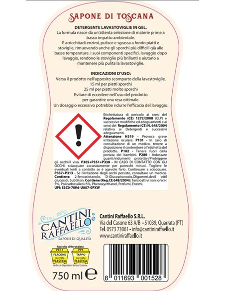 DETERGENTE GEL LAVASTOVIGLIE LIMONE 42 LAVAGGI