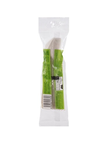 Cuillères biodégradables et compostables Via Verde Eco 15 pièces, face arrière de l'emballage