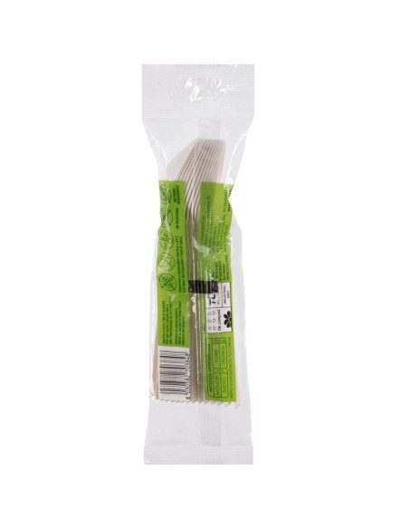 Cuillères biodégradables et compostables Via Verde Eco 15 pièces, face arrière de l'emballage