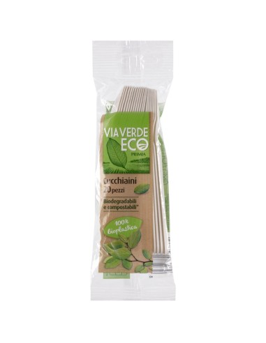 Cucchiaini Via Verde Eco Primia, confezione da 20 pezzi – fronte