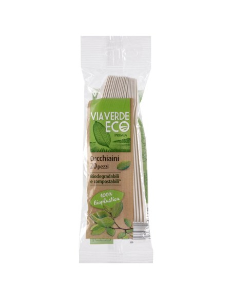 Cucchiaini Via Verde Eco Primia, confezione da 20 pezzi – fronte