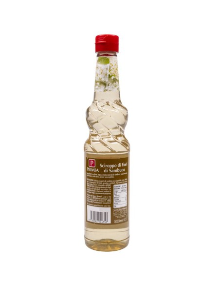 Sciroppo Fiori di Sambuco Primia 500 ml - retro con ingredienti