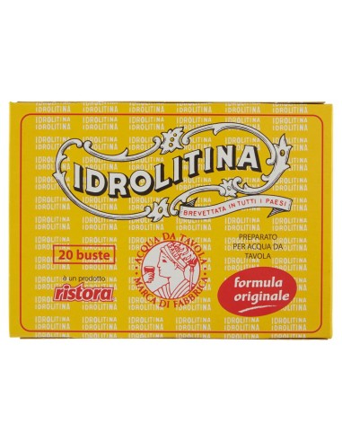 Idrolitina préparation pour eau de table, boîte de 20 sachets, face avant