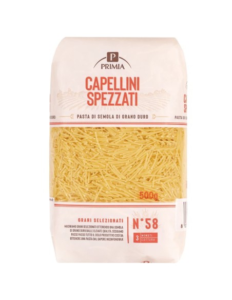 Capellini spezzati n. 58 500 g Primia, fronte