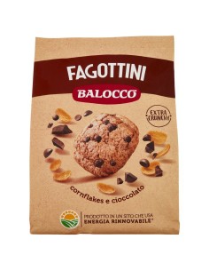 Biscotti Fagottini con Cornflakes e Gocce di Cioccolato 700 g Balocco, fronte