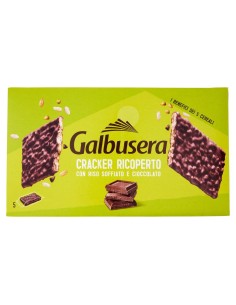 Cracker Ricoperti con Riso Soffiato e Cioccolato al Latte 150 g Galbusera, fronte