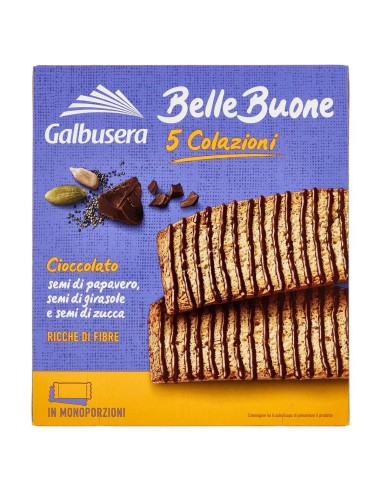 5 colazioni fette al cioccolato 200 g Galbusera Belle Buone, fronte