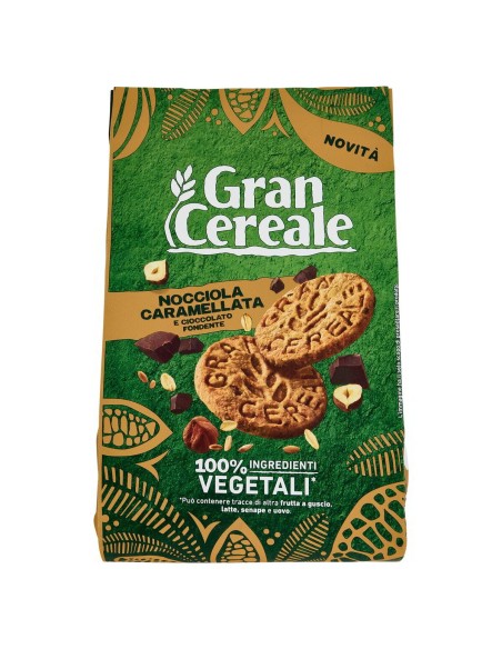 Frollini nocciola caramellata e cioccolato fondente 280 g Gran Cereale, fronte