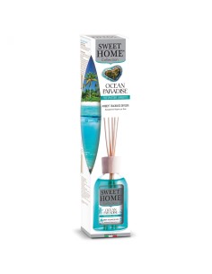 Profumatore ambiente con bastoncini Ocean Paradise 100 ml Sweet Home, fronte