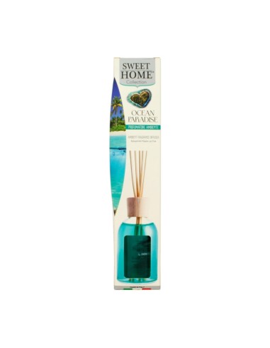 Profumatore ambiente con bastoncini Ocean Paradise 100 ml Sweet Home, fronte