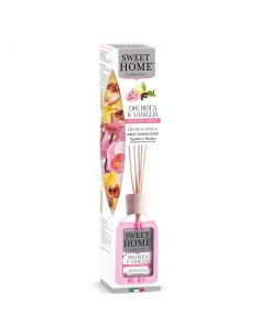 Profumatore ambiente con bastoncini Orchidea e vaniglia 100 ml Sweet Home, fronte