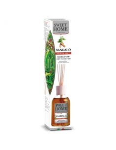 Profumatore ambiente con bastoncini Sandalo 100 ml Sweet Home, fronte