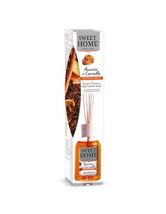 Profumatore ambiente con bastoncini Arancia e cannella 100 ml Sweet Home, fronte