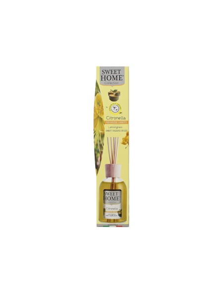 Profumatore ambiente con bastoncini Citronella 100 ml Sweet Home, fronte