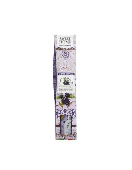 Profumatore ambiente con bastoncini Fiori di sambuco 100 ml Sweet Home, fronte
