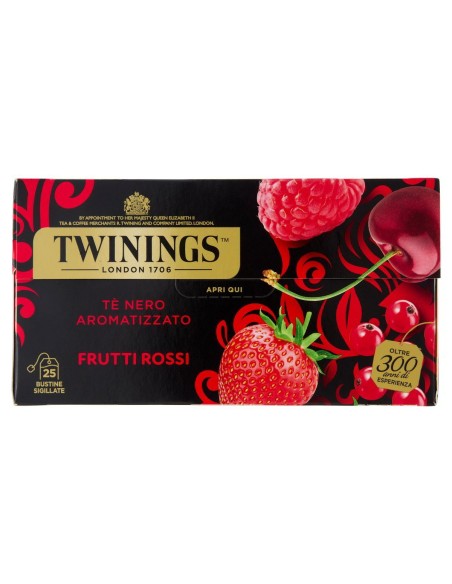 Tè nero ai frutti rossi 25 filtri Twinings, fronte