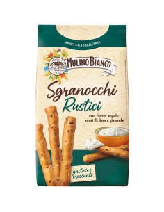 Grissini Sgranocchi rustici con farro, segale e semi 200 g Barilla Mulino Bianco, fronte