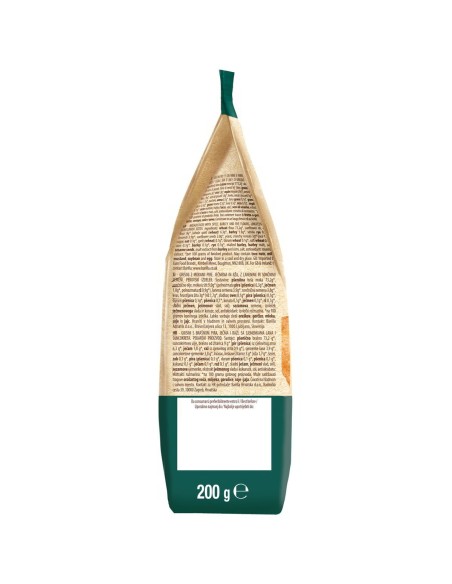 Grissini Sgranocchi rustici con farro, segale e semi 200 g Barilla Mulino Bianco, lato con ingredienti e conservazione
